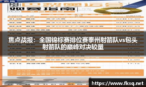 焦点战报：全国锦标赛排位赛泰州射箭队vs包头射箭队的巅峰对决较量